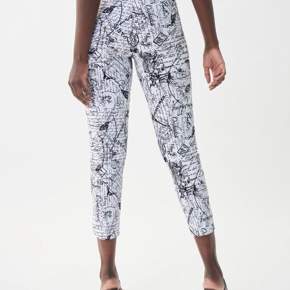Joseph Ribkoff Print Cropped Pants Style          #222010 Big City Print Size 10 - Picture 1 of 11